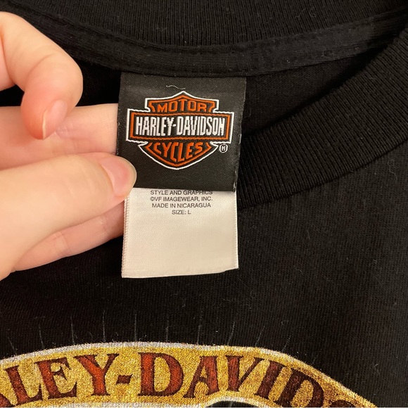 Harley Davidson Motorcycles Black Eagle Sword Graphic Tee - Picture 5 of 5